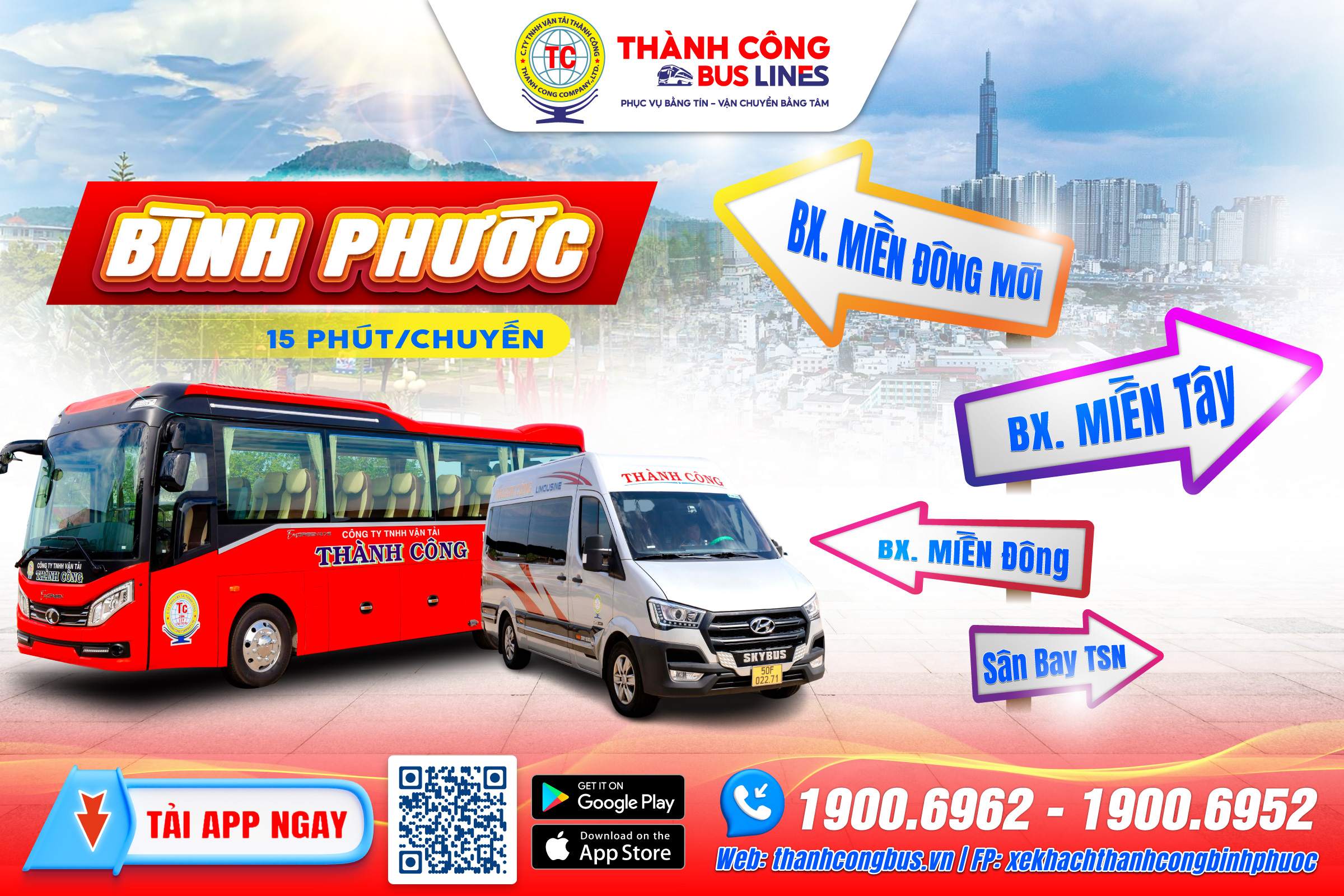 Xe khách Bình Phước - Thành Công Bus Lines