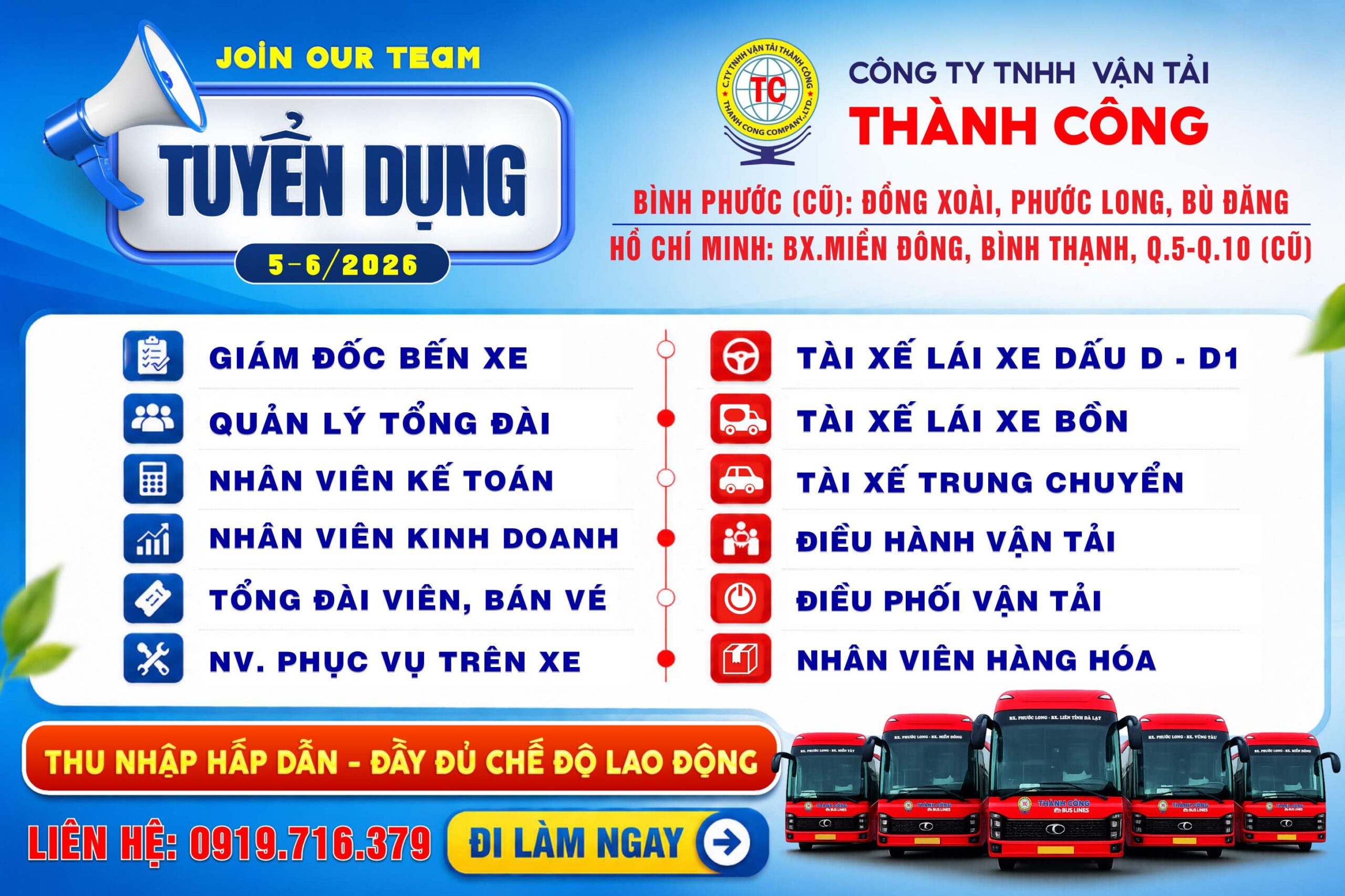 Thành công tuyển dụng 05 - 06/2026