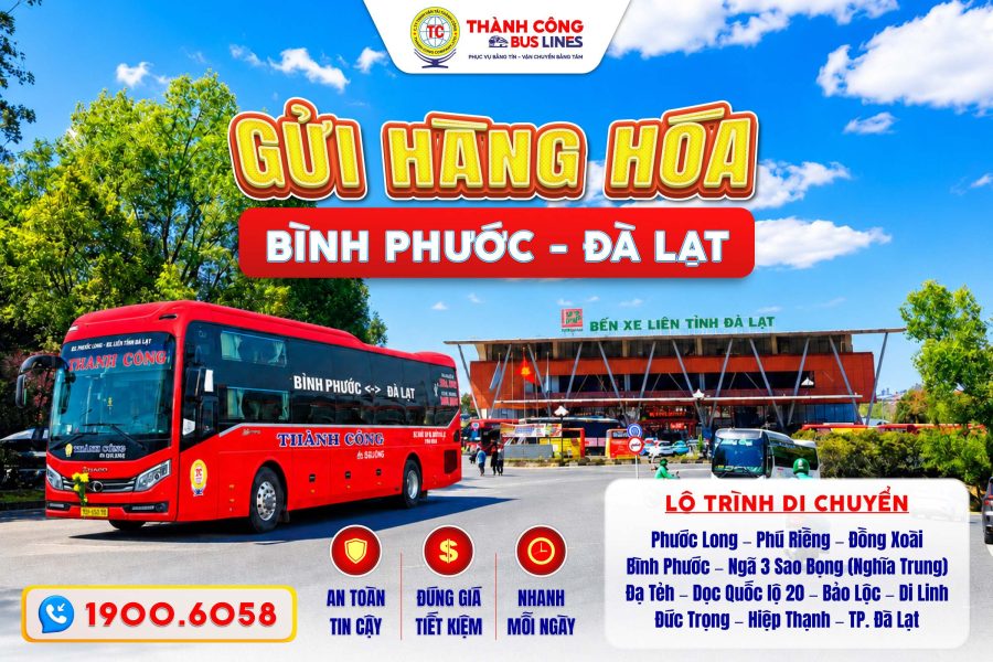 Gửi hàng hóa tuyến Đà Lạt - Bình Phước